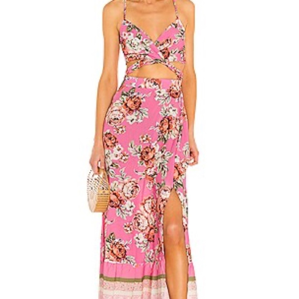 Maaji Pink and Orange Patterned Dress